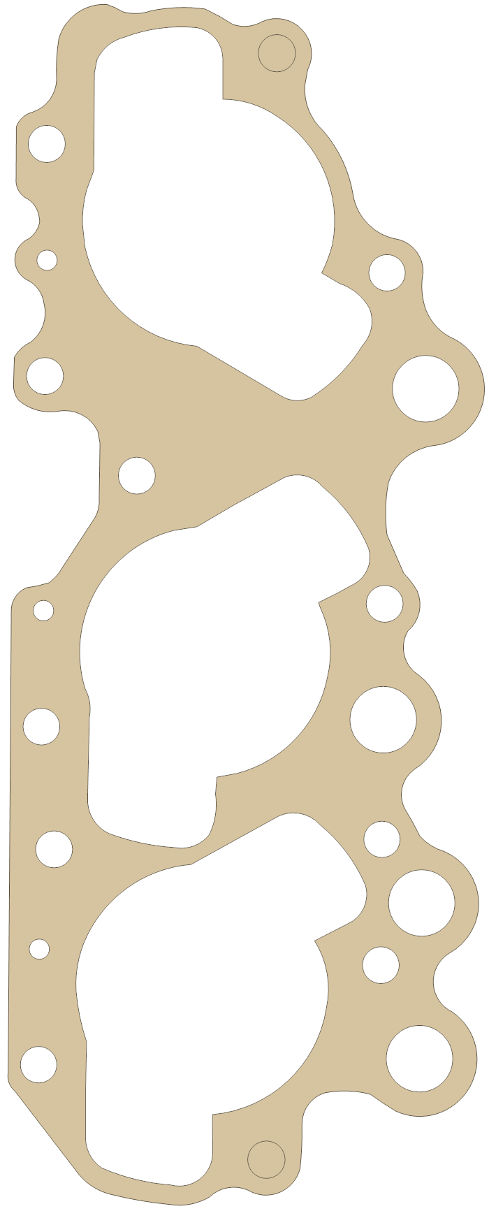 Suzuki Cylinder Base gasket outline, OEM 11241-31000, A material