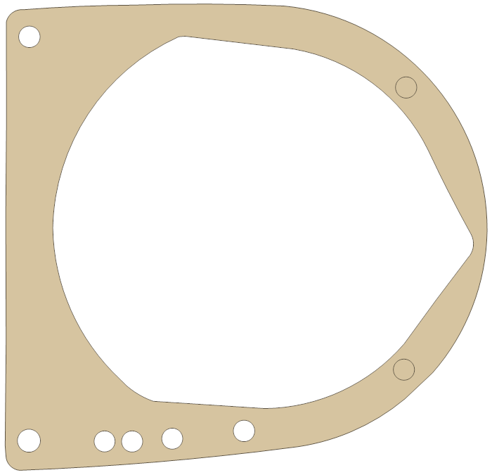 Suzuki GT550 Magneto Cover gasket outline