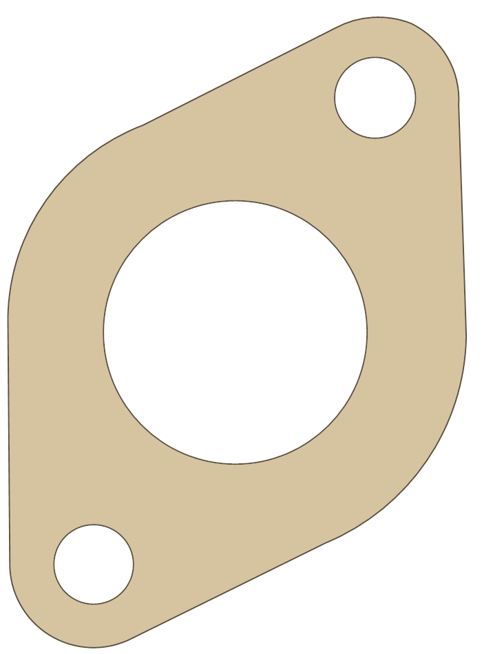 Suzuki RM100 Intake Pipe gasket outline