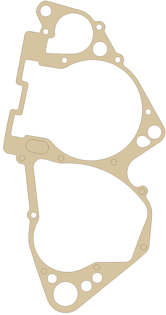 Suzuki Crankcase gasket outline, OEM 11481-37E01, A material