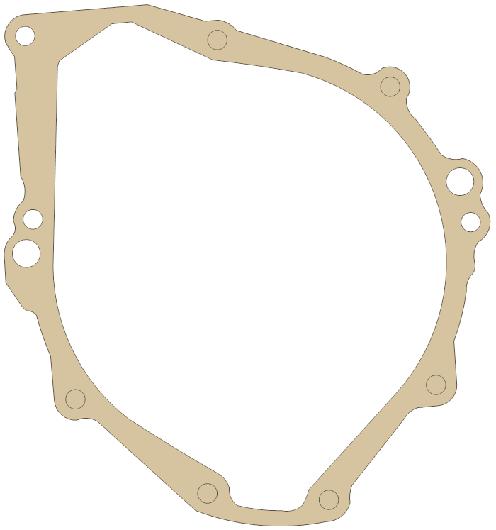 Suzuki Generator  Cover gasket outline, OEM 11483-24F00, A material