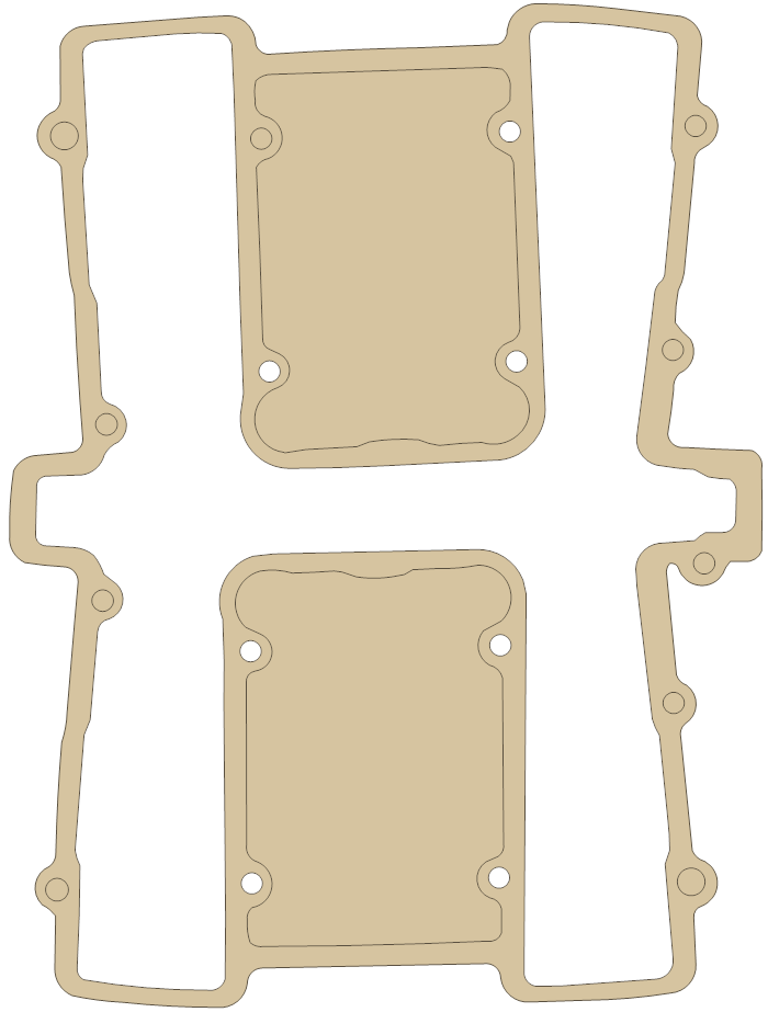 Suzuki GS550E Valve Cover gasket outline