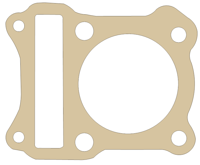 Suzuki Cylinder Base gasket outline, OEM 11241-05200, A material