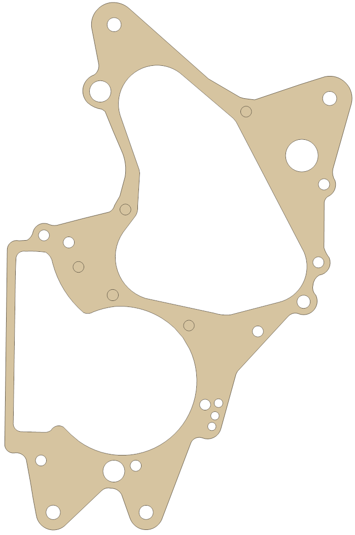 Suzuki RM100 Crankcase gasket outline
