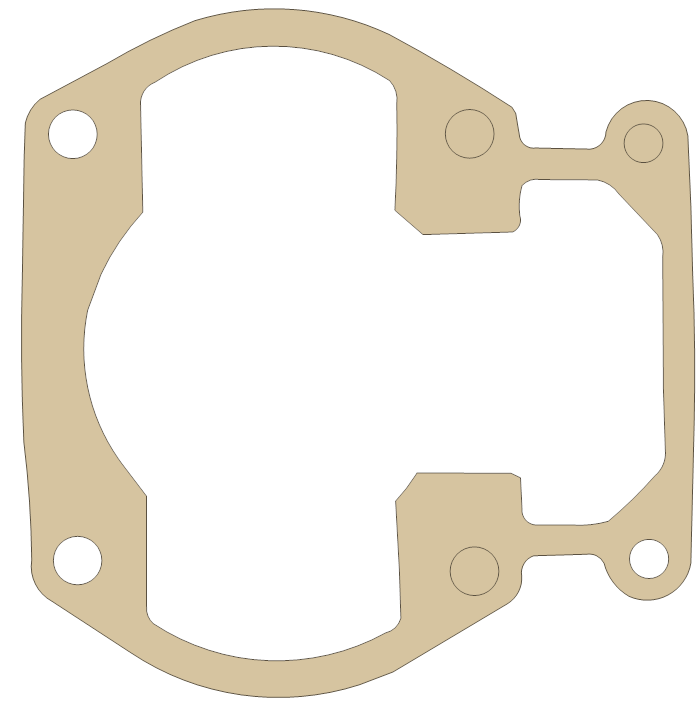 Suzuki RM370 Cylinder Base gasket outline