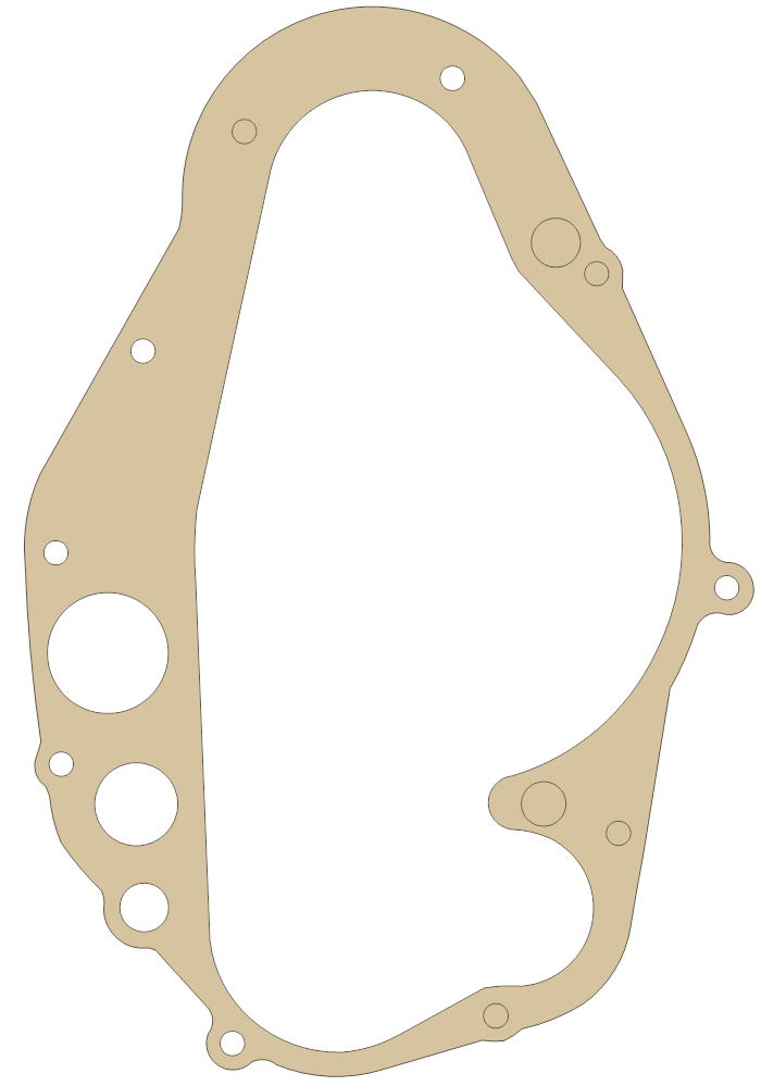 Suzuki TS100 Clutch Cover gasket outline
