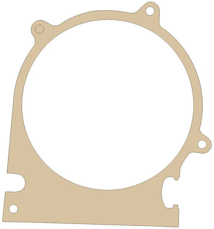 Suzuki TM400 Magneto Cover gasket outline