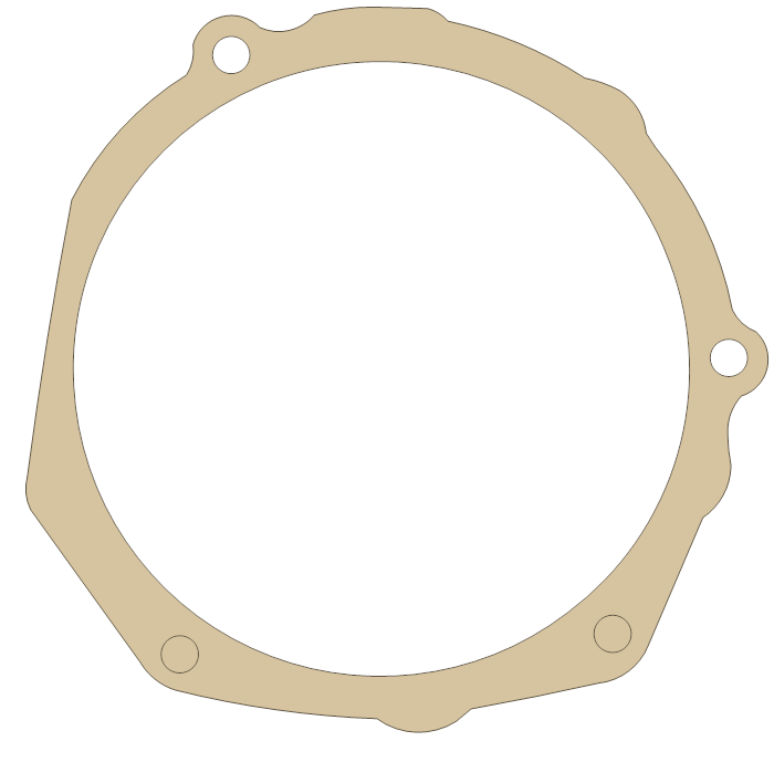 Suzuki Magneto Cover gasket outline, OEM 11483-14500, A material