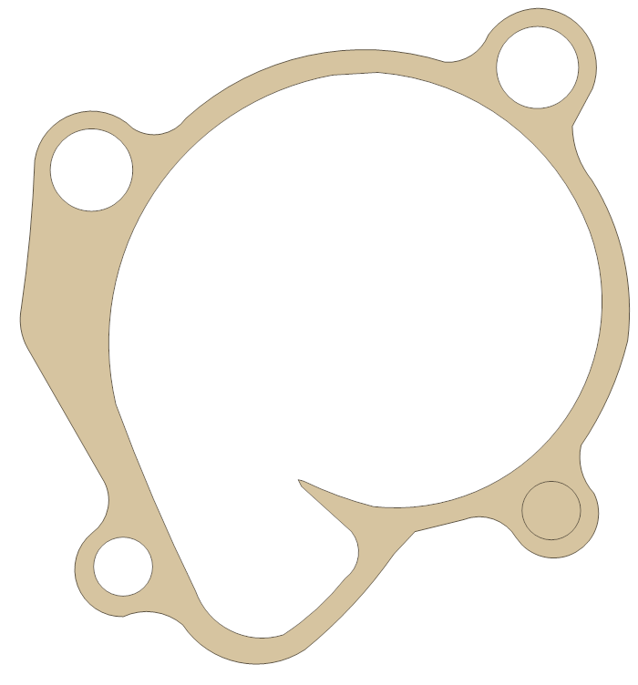 Suzuki RM125 Water Pump gasket outline