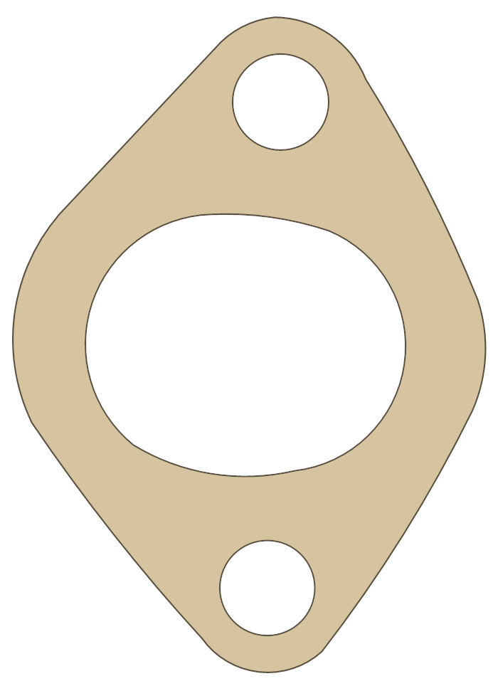 Suzuki TS125 Carburetor gasket outline