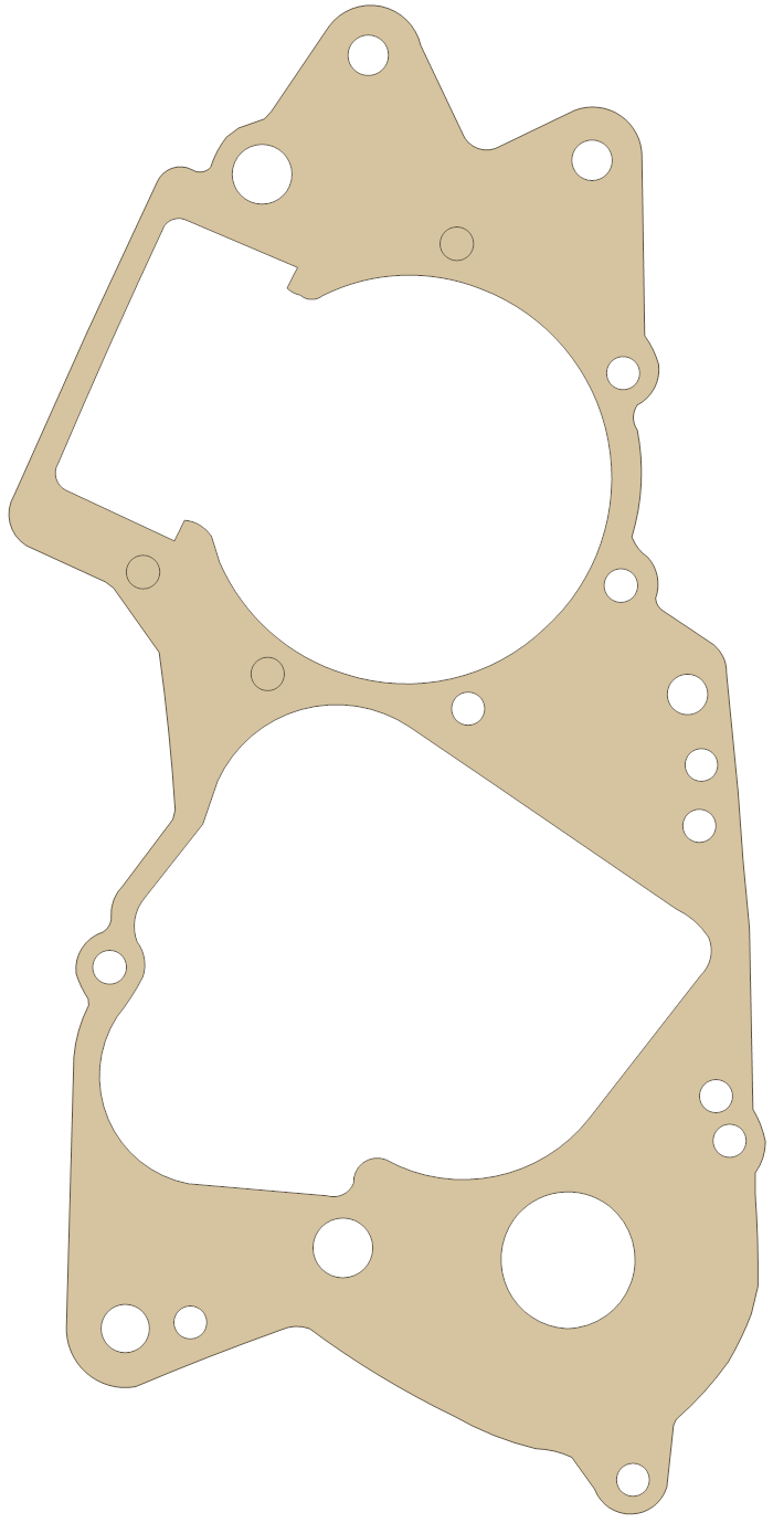 Suzuki Crankcase gasket outline, OEM 11481-28000/01, A material
