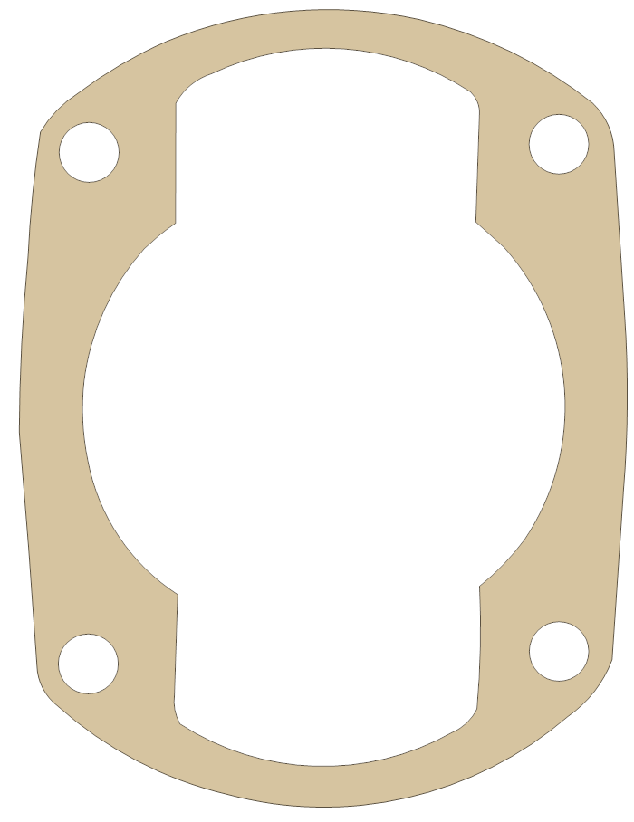 Suzuki TM400 Base gasket outline