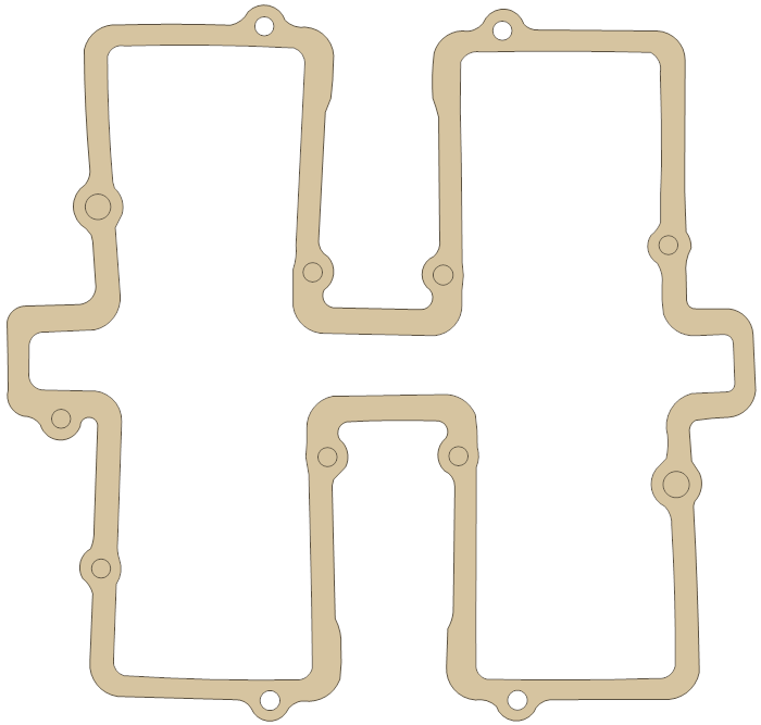 Suzuki GS250T Cylinder Head Cover gasket outline