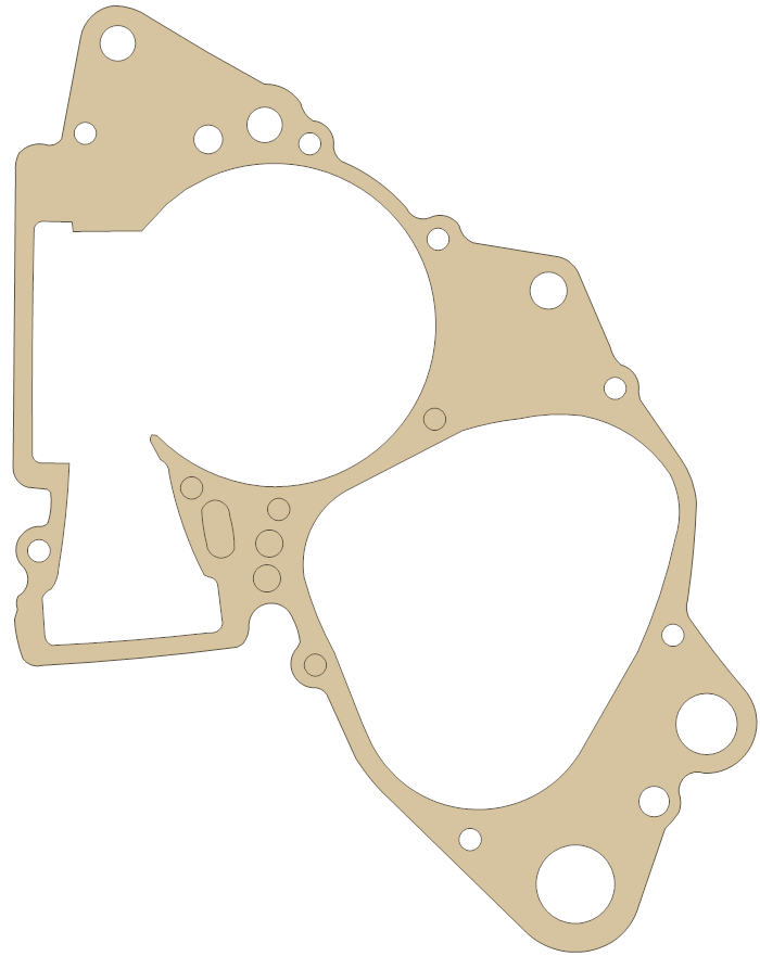 Suzuki Crankcase gasket outline, OEM 11481-27C00, A material
