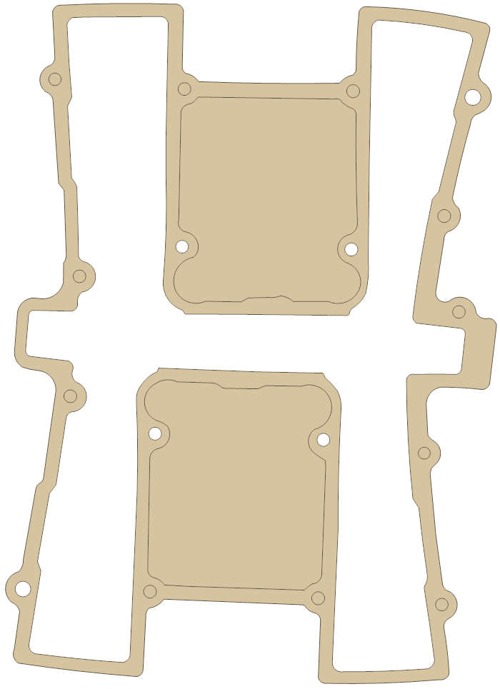 Suzuki GS650G Cylinder Head Cover gasket outline