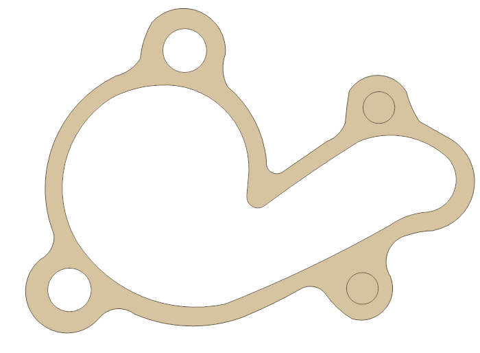 Suzuki Water Pump Case gasket outline, OEM 17431-01B01, A material