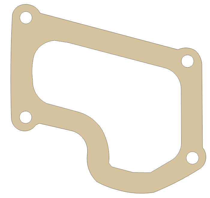Suzuki RM125L Cylinder Cover No.1 gasket outline