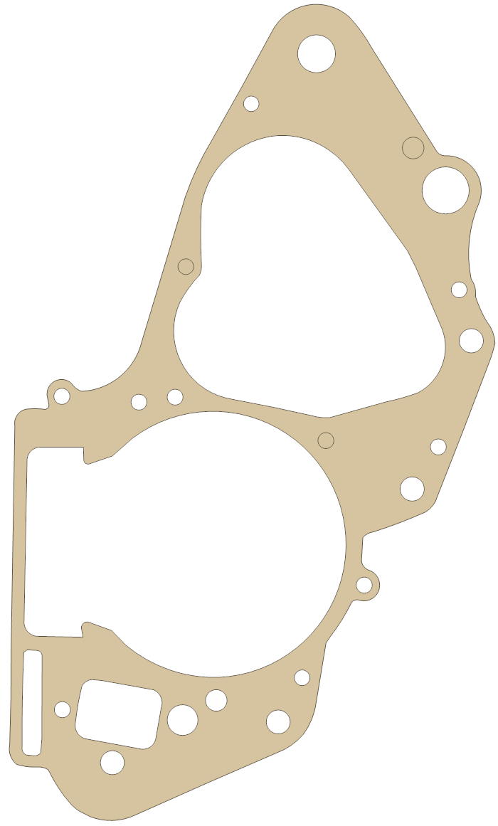Suzuki Center Case gasket outline, OEM 11481-00B20, A material