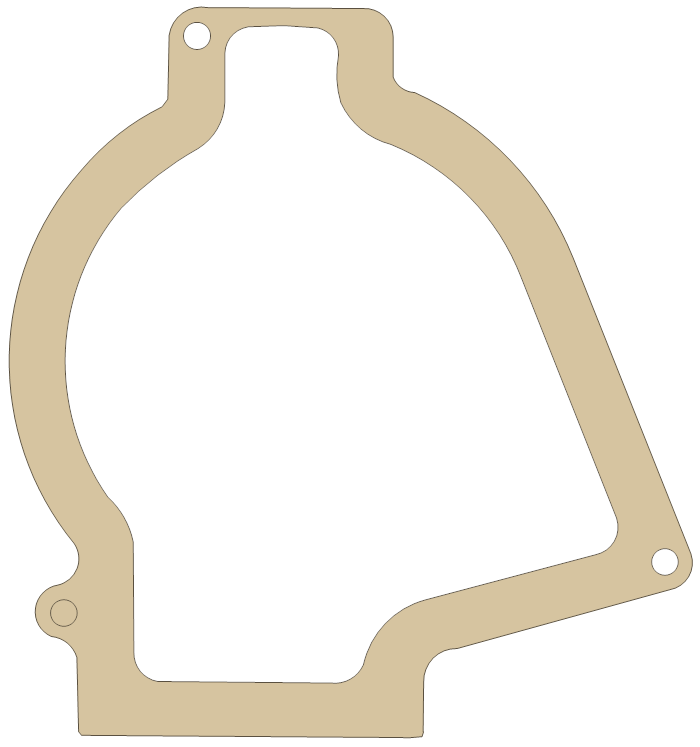 Suzuki TS100 Carburetor Inspection gasket outline