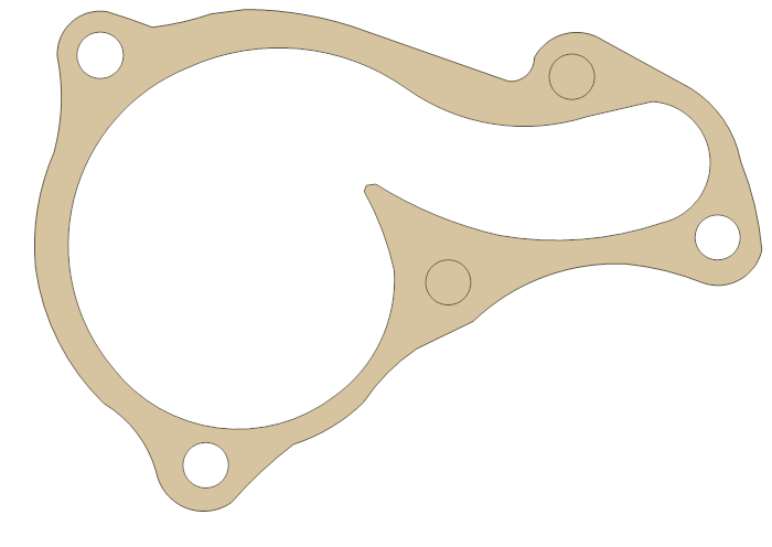 Suzuki Water Pump Case gasket outline, OEM 17431-00B20, A material