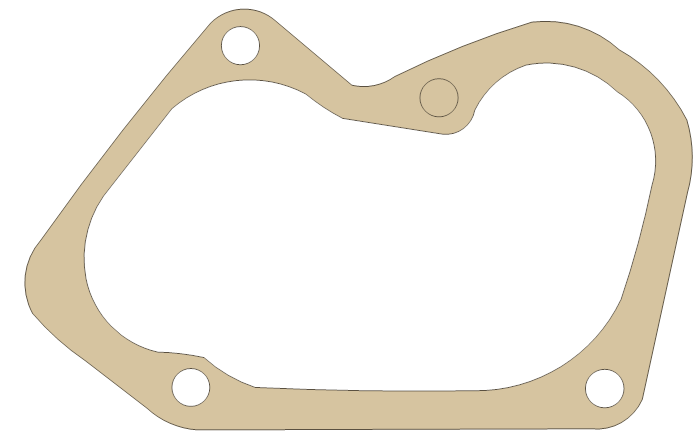 Suzuki RM250 Cylinder Cover No.1 gasket outline