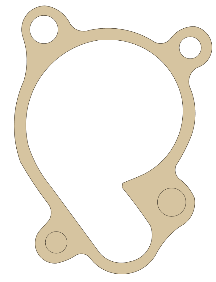 Suzuki Water Pump gasket outline, OEM 17431-28C00, A material