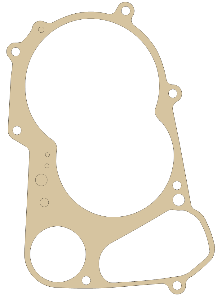 Suzuki LT50 Clutch Cover gasket outline
