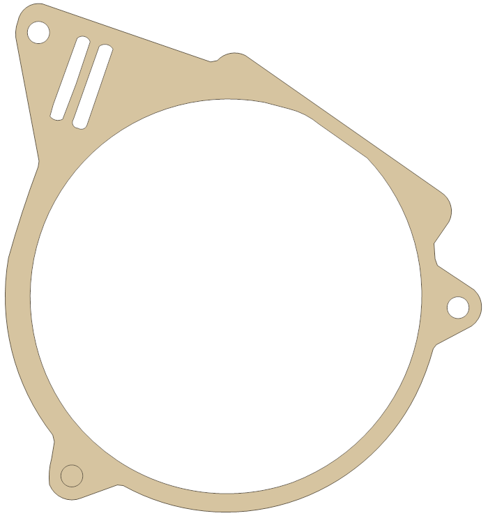 Suzuki TS125 Magneto Cover gasket outline