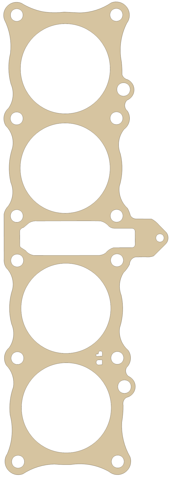 Suzuki GSX-R750W Cylinder gasket outline