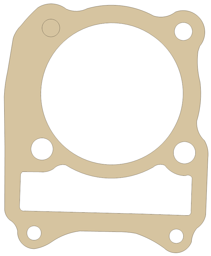Suzuki LTF250F Cylinder Base gasket outline