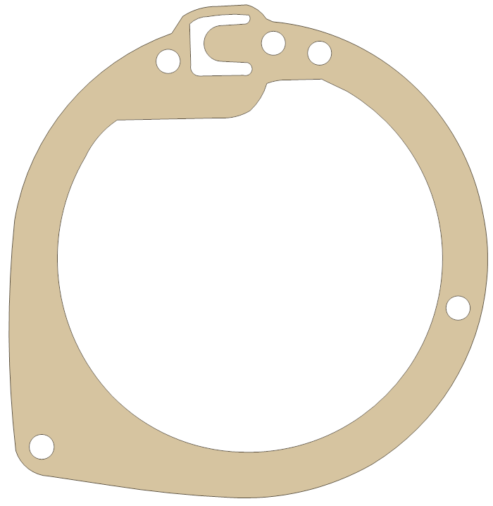 Suzuki TS50 Carburetor Inspection gasket outline