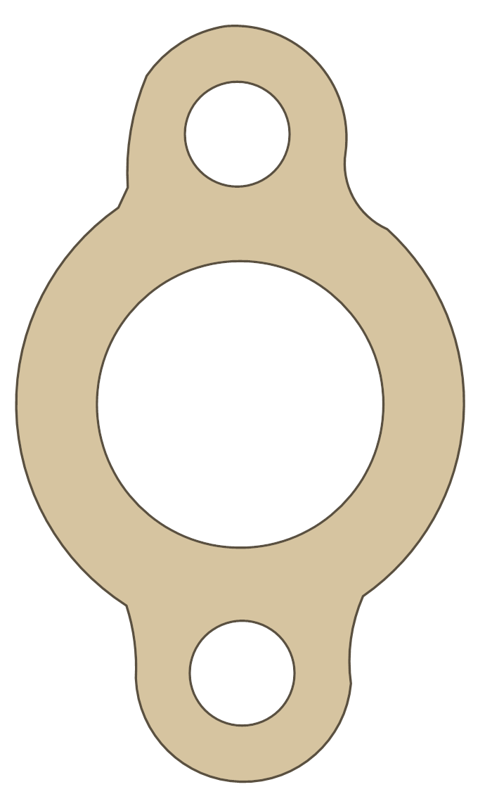 Suzuki DR350S Tensioner Adjuster gasket outline