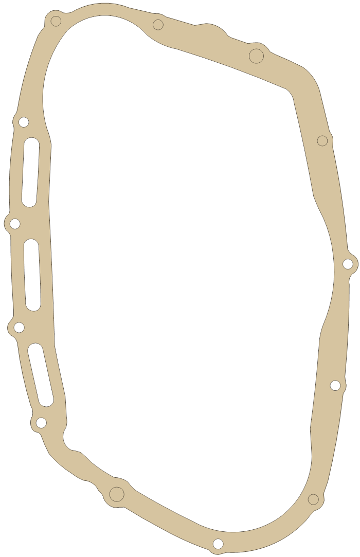 Suzuki VS700GL Clutch Cover gasket outline