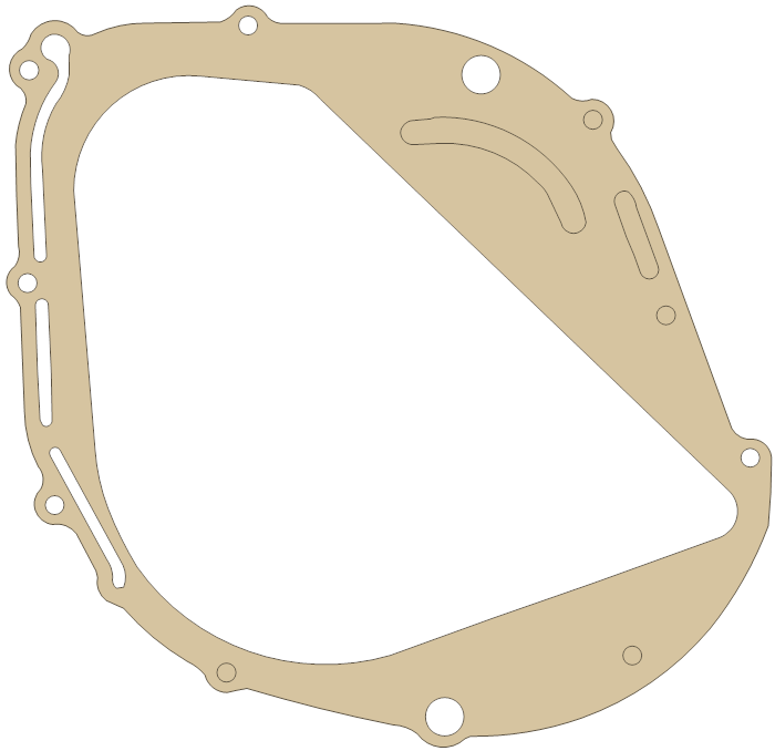 Suzuki GN250 Clutch Cover gasket outline