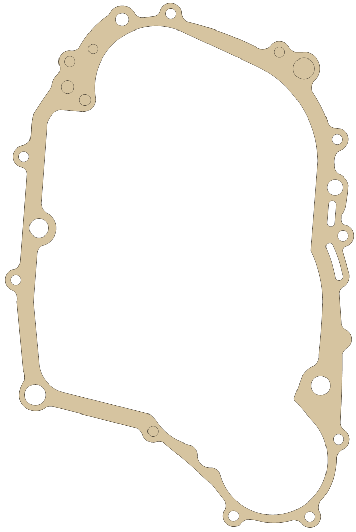 Suzuki LT230S Clutch Cover gasket outline