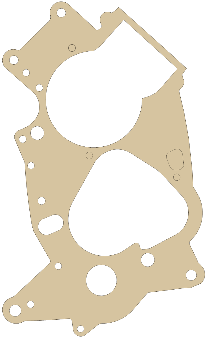Suzuki 11482-25300 gasket outline, OEM 11482-25300, A material