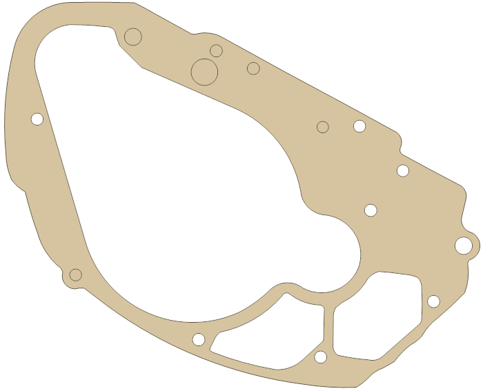 Suzuki 11482-19000 gasket outline, OEM 11482-19000, A material