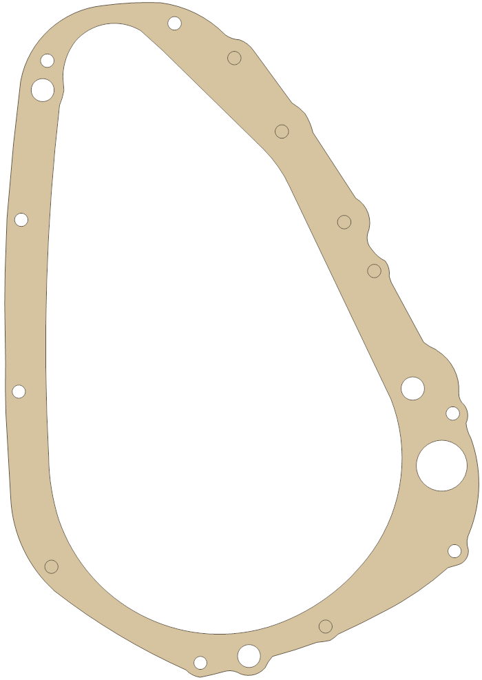 Suzuki GR650 Clutch Cover gasket outline