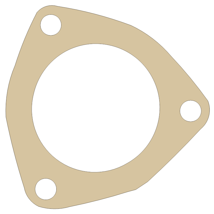 Suzuki PE400 Exhaust Flange gasket outline