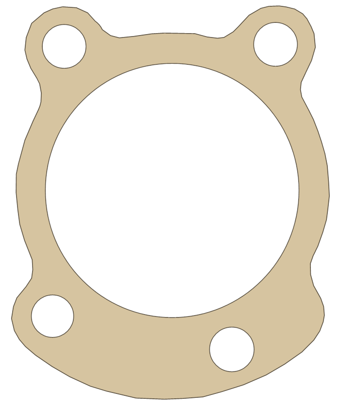 Suzuki DR Shft gasket outline, OEM 24762-45000-H17, A material