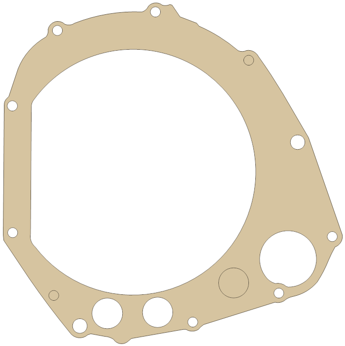 Suzuki Clutch Cover gasket outline, OEM 11482-33E01, A material