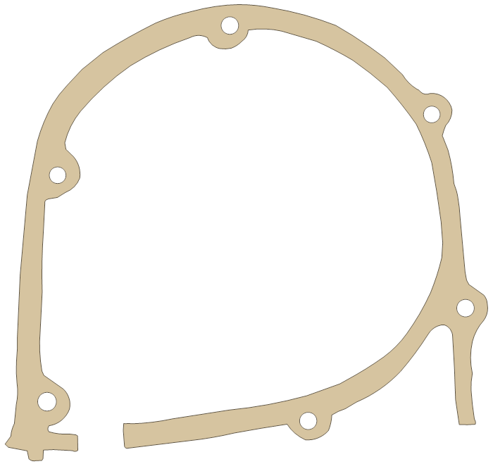 Suzuki Cover Gasket gasket outline, OEM 11483-05200, A material