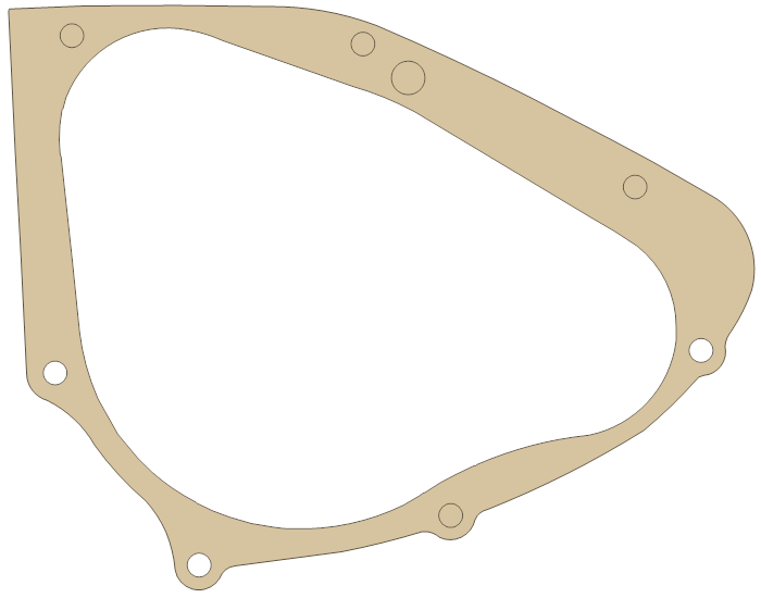 Suzuki DR200 Mag Cover gasket outline