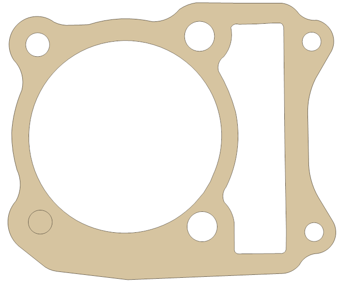 Suzuki Cylinder gasket outline, OEM 11241-42A10, A material
