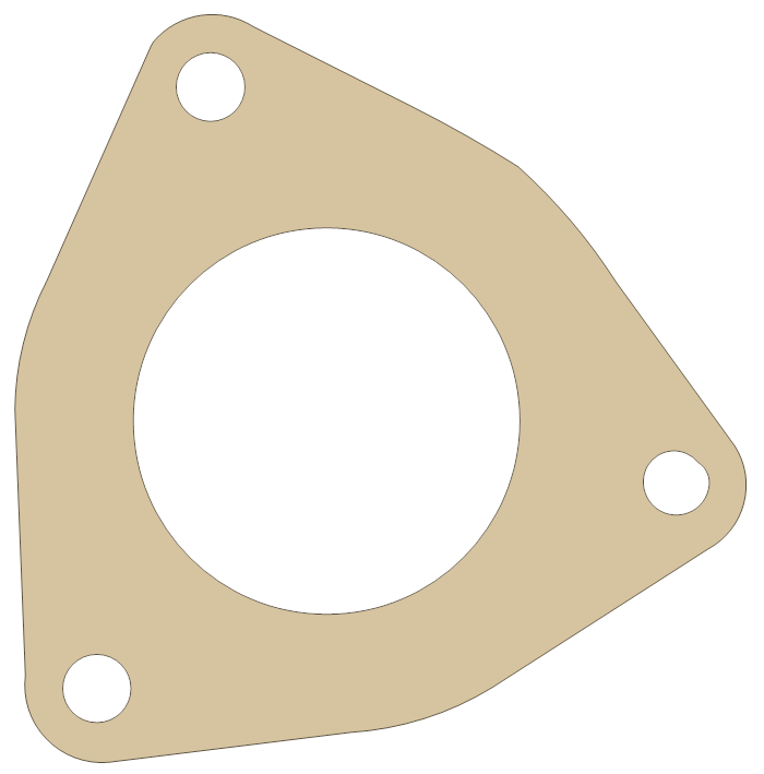 Suzuki RM250 Inlet Pipe gasket outline