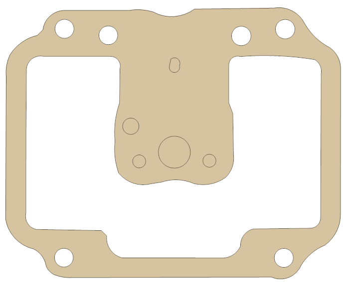 Suzuki GS400X Float Chamber gasket outline