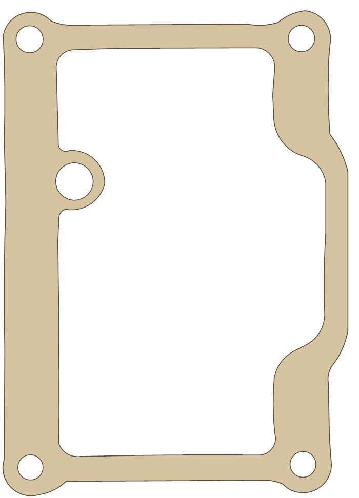 Suzuki GT500 Float Chamber gasket outline