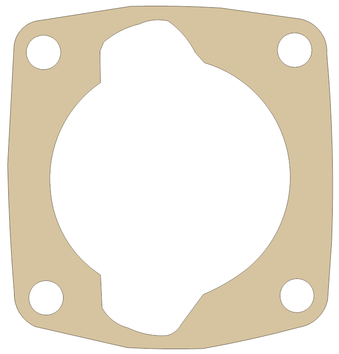 Suzuki TS75 Base gasket outline