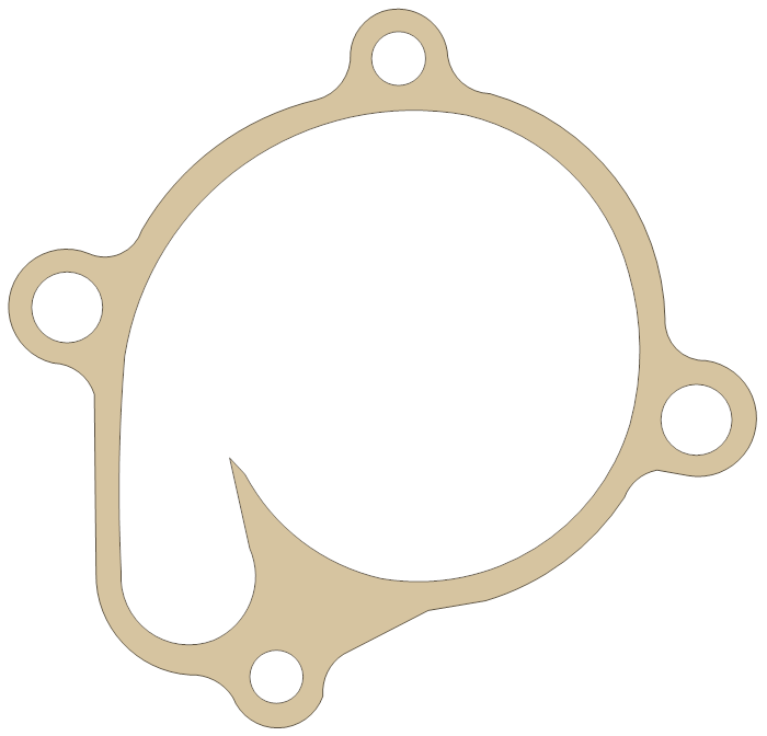 Suzuki RM250 Water Pump gasket outline