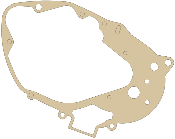 Suzuki TM75 Gasket gasket outline